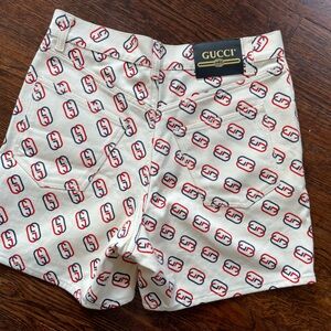 Gucci Logo Interlock twill denim shorts- Size 32 run small